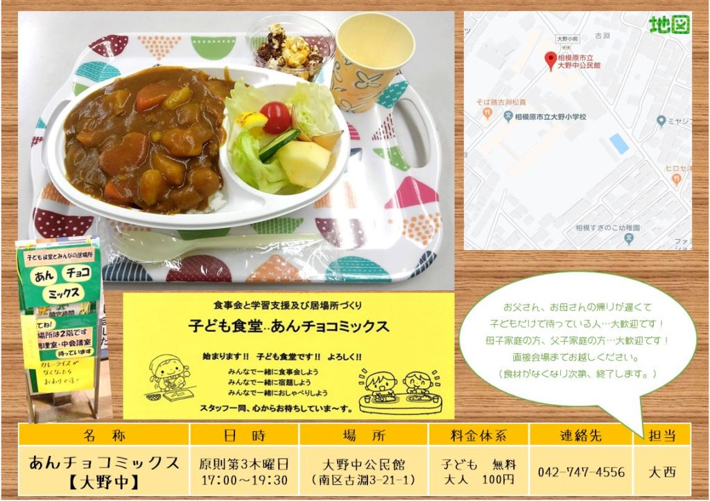 あんチョコミックス 大野中 相模原市子どもの居場所