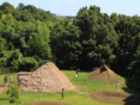 勝坂遺跡公園の竪穴住居復元