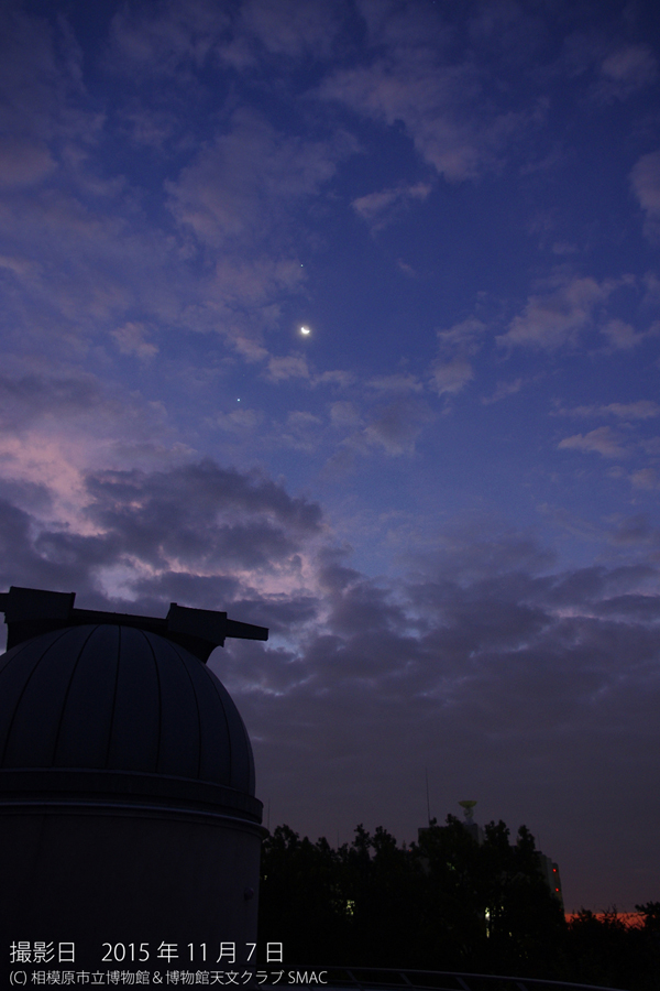 11月7日（1か月前）の金星・月・木星・火星の集合－（４）