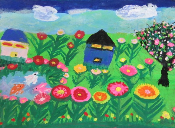 茅野清子「赤いバラの花」